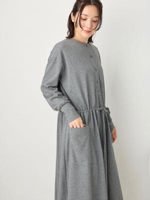 マタニティ パジャマ・ルームウェア|スウェットルームウェアワンピース マタニティ・授乳服【出産後も長く使える】|グレー