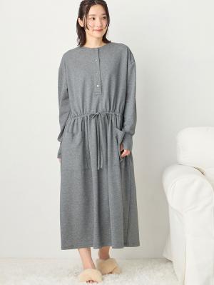 マタニティ パジャマ・ルームウェア|スウェットルームウェアワンピース マタニティ・授乳服【出産後も長く使える】|グレー