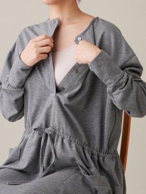 マタニティ パジャマ・ルームウェア|スウェットルームウェアワンピース マタニティ・授乳服【出産後も長く使える】