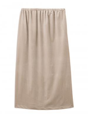 マタニティ スカート|ベロアギャザースカート マタニティ・産後【出産後も長く使える】|ベージュ