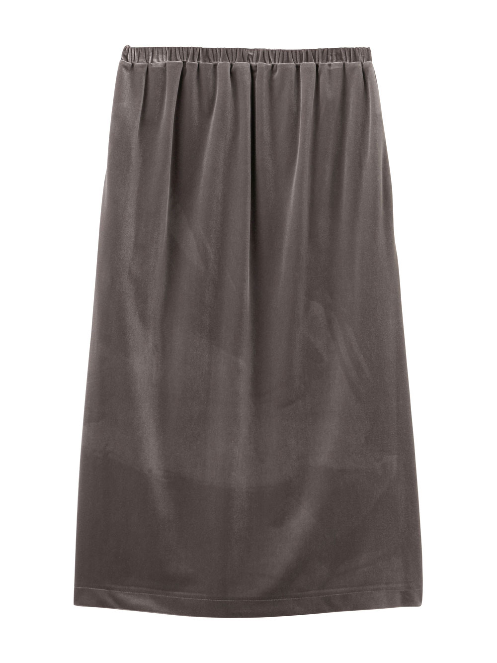 マタニティ スカート|ベロアギャザースカート マタニティ・産後【出産後も長く使える】|グレー