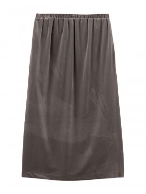 マタニティ スカート|ベロアギャザースカート マタニティ・産後【出産後も長く使える】|グレー