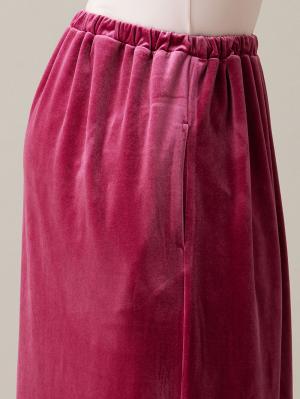 マタニティ スカート|ベロアギャザースカート マタニティ・産後【出産後も長く使える】