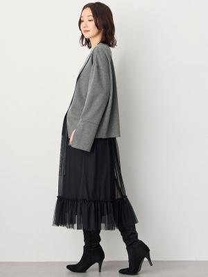 マタニティ スカート|ティアードチュールスカート マタニティ・産後【出産後も長く使える】|ブラック