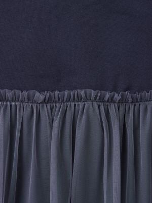 マタニティ スカート|ティアードチュールスカート マタニティ・産後【出産後も長く使える】|ダークグレー