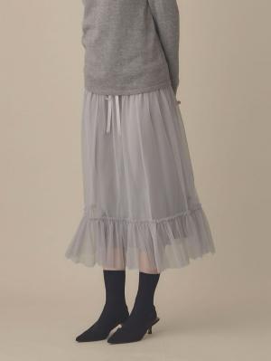 ティアードチュールスカート マタニティ・産後【出産後も長く使える】10423