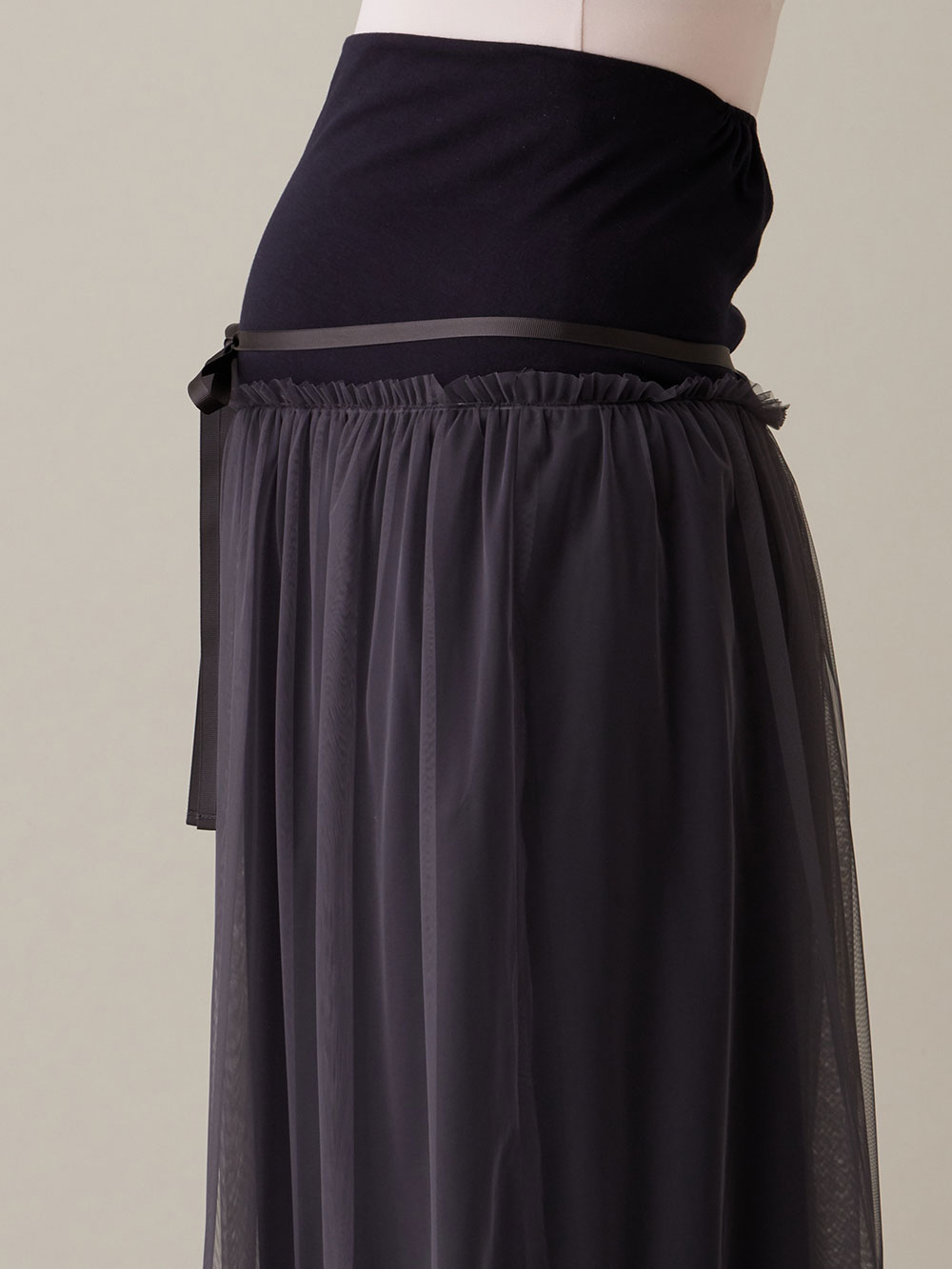 マタニティ スカート|ティアードチュールスカート マタニティ・産後【出産後も長く使える】