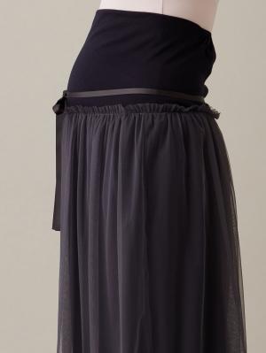 マタニティ スカート|ティアードチュールスカート マタニティ・産後【出産後も長く使える】