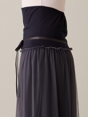 マタニティ スカート|ティアードチュールスカート マタニティ・産後【出産後も長く使える】