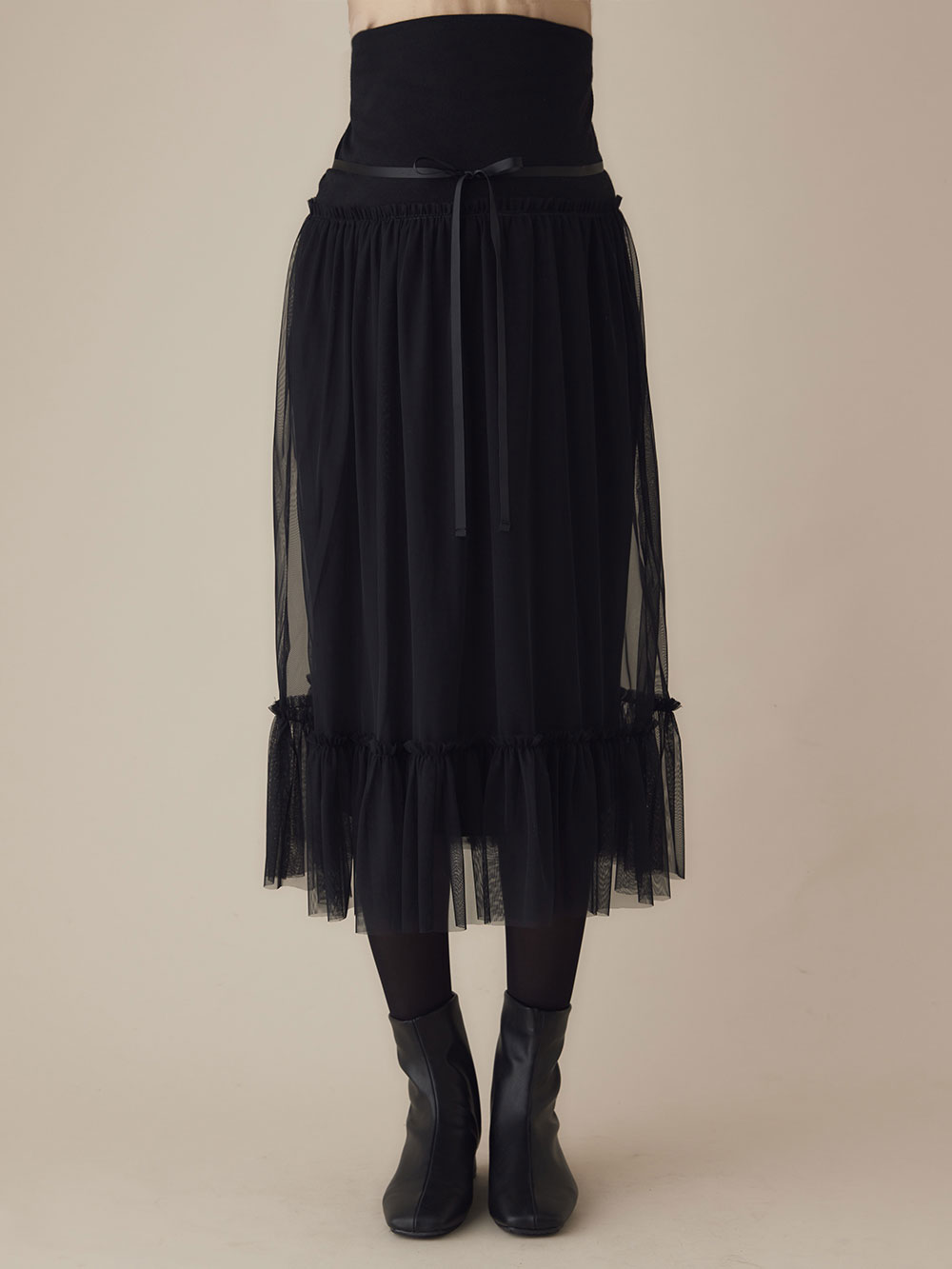 マタニティ スカート|ティアードチュールスカート マタニティ・産後【出産後も長く使える】