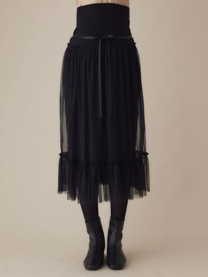 マタニティ スカート|ティアードチュールスカート マタニティ・産後【出産後も長く使える】