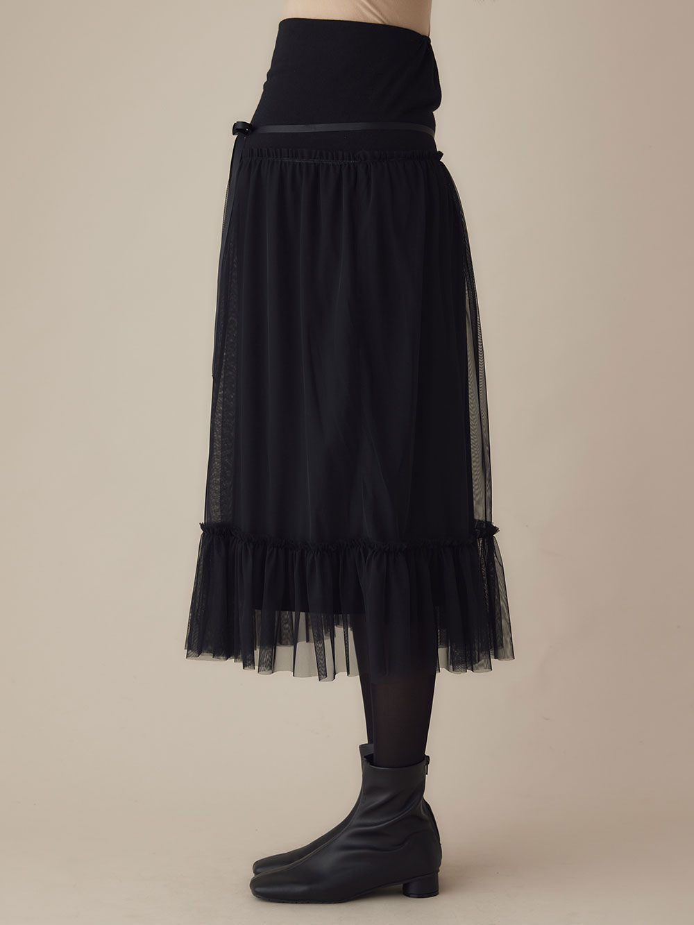 マタニティ スカート|ティアードチュールスカート マタニティ・産後【出産後も長く使える】