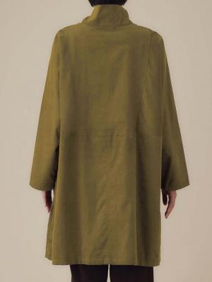 マタニティ ワンピース|フロント開きコーデュロイミニワンピ　マタニティ・授乳服【出産後も長く使える】