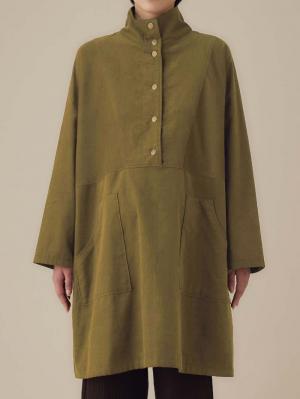 マタニティ ワンピース|フロント開きコーデュロイミニワンピ　マタニティ・授乳服【出産後も長く使える】