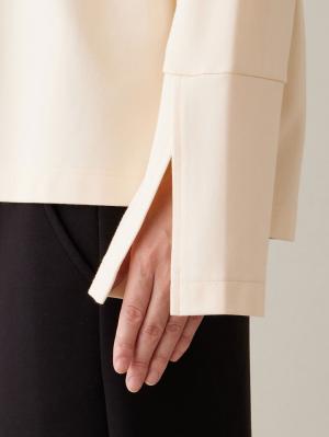 マタニティ トップス|クロススリットベルスリーブプルオーバー マタニティ・授乳服【出産後も長く使える】