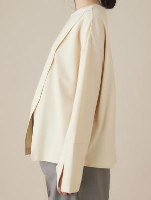 マタニティ トップス|クロススリットベルスリーブプルオーバー マタニティ・授乳服【出産後も長く使える】