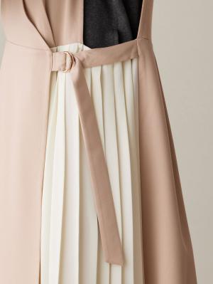 マタニティ ワンピース|サイドプリーツワンピース マタニティ・授乳服【出産後も長く使える】