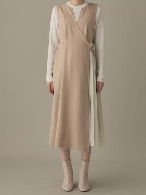 マタニティ ワンピース|サイドプリーツワンピース マタニティ・授乳服【出産後も長く使える】