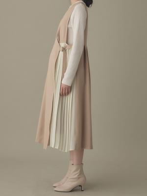 マタニティ ワンピース|サイドプリーツワンピース マタニティ・授乳服【出産後も長く使える】