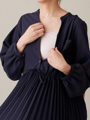 マタニティ ワンピース|プリーツワンピース マタニティ・授乳服【出産後も長く使える】