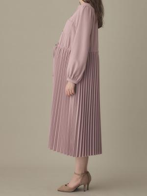 マタニティ ワンピース|プリーツワンピース マタニティ・授乳服【出産後も長く使える】