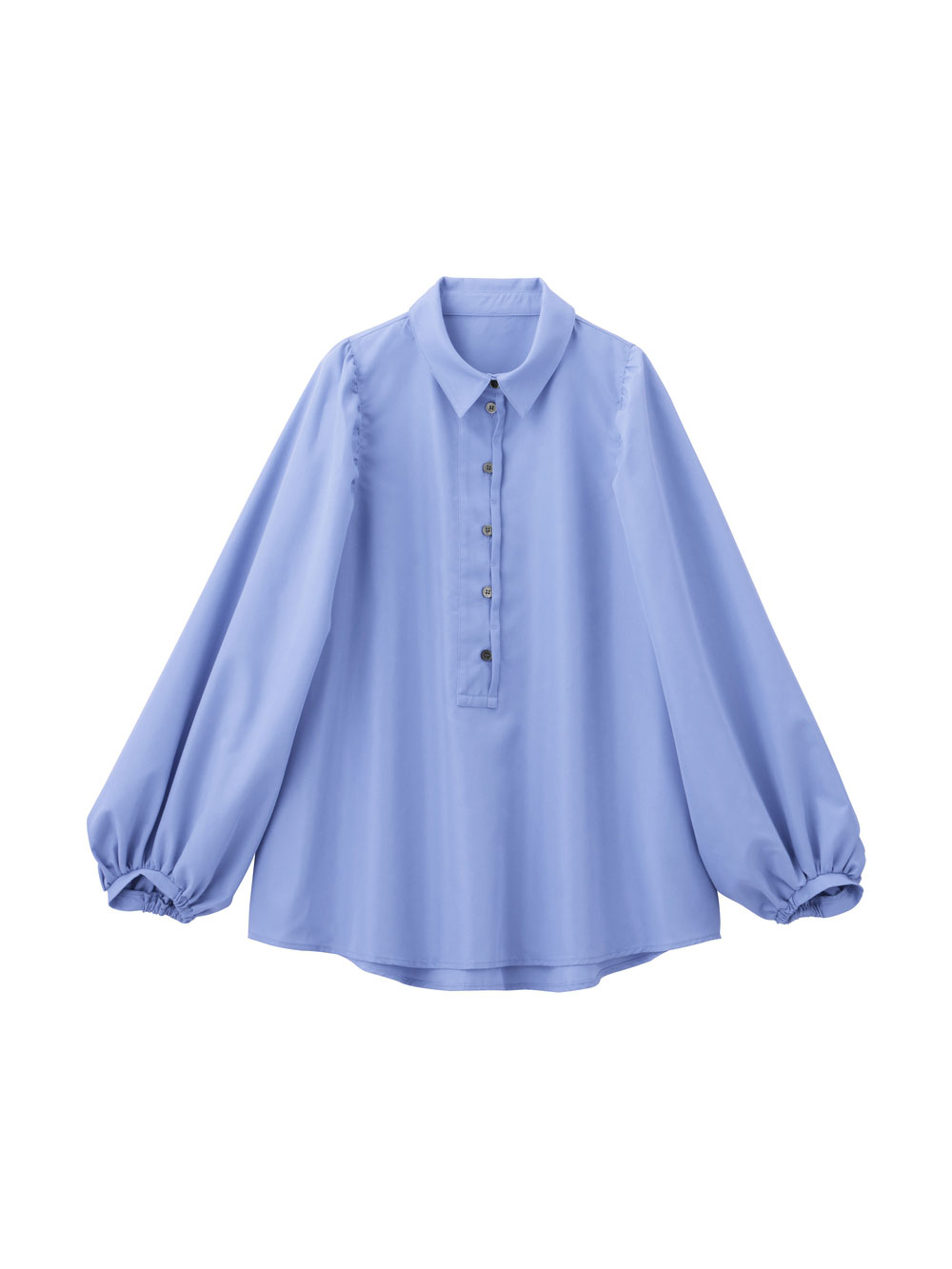 マタニティ トップス|ショルダーギャザーブラウス マタニティ・授乳服【出産後も長く使える】|ブルー