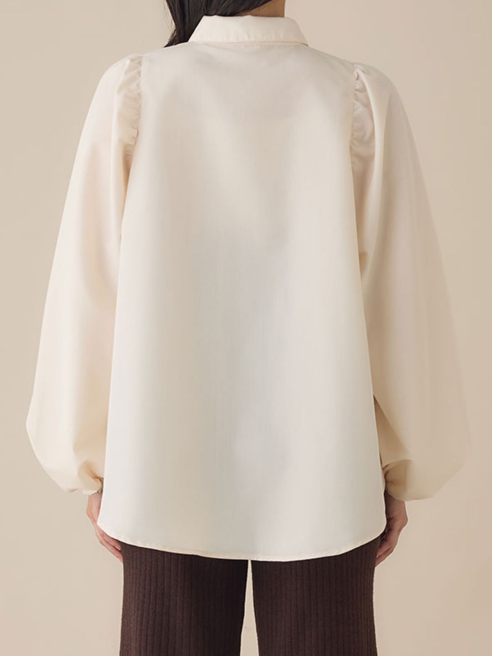 マタニティ トップス|ショルダーギャザーブラウス マタニティ・授乳服【出産後も長く使える】