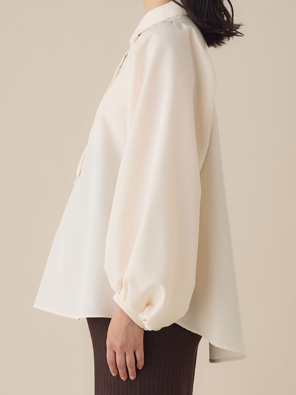 マタニティ トップス|ショルダーギャザーブラウス マタニティ・授乳服【出産後も長く使える】