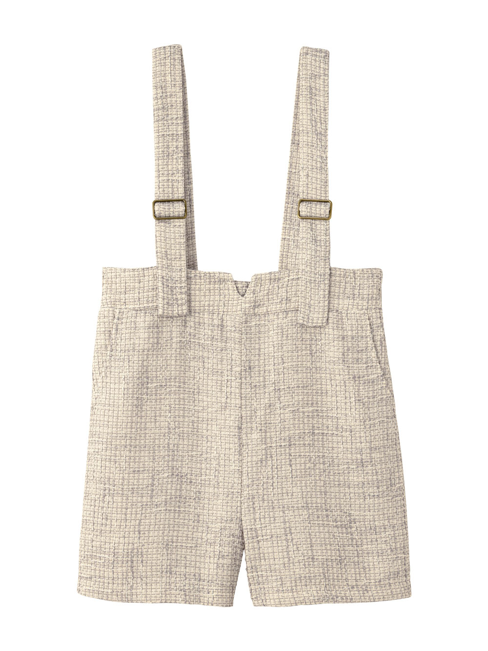 マタニティ パンツ|サスペンダーツィードショートパンツ マタニティ・産後 【出産後も長く使える】|オフ