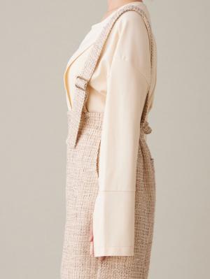 マタニティ パンツ|サスペンダーツィードショートパンツ マタニティ・産後 【出産後も長く使える】