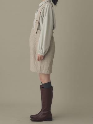 マタニティ パンツ|サスペンダーツィードショートパンツ マタニティ・産後 【出産後も長く使える】