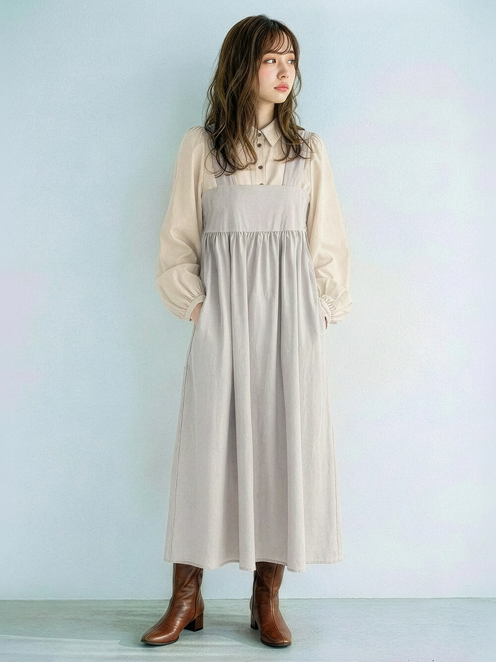 マタニティ ワンピース|バックリボンキャミワンピース マタニティ・授乳服【出産後も長く使える】