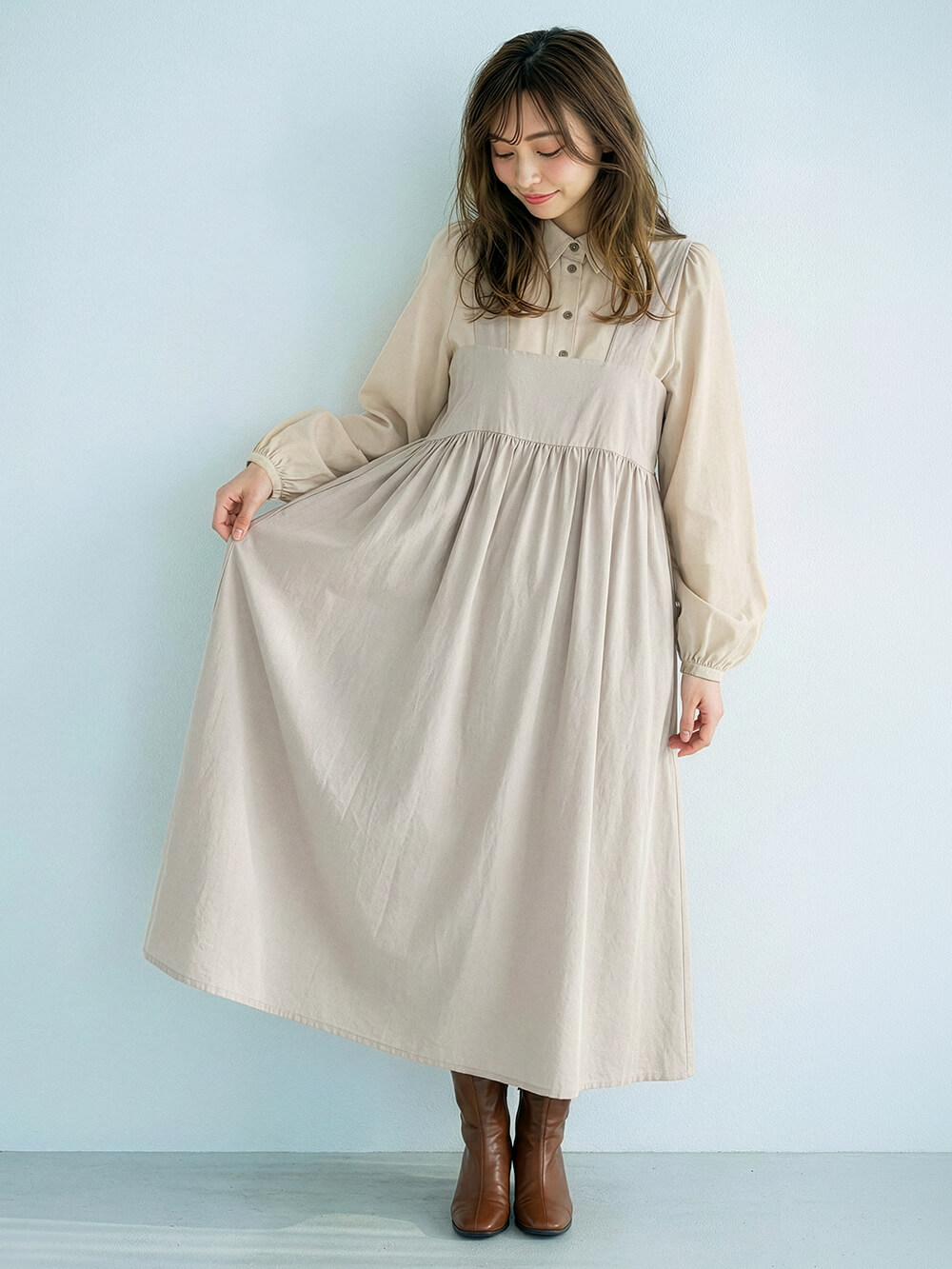 マタニティ ワンピース|バックリボンキャミワンピース マタニティ・授乳服【出産後も長く使える】