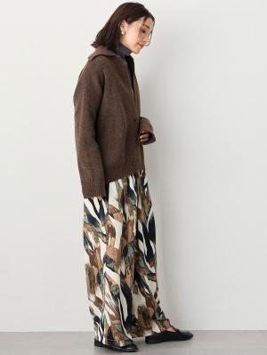 マタニティ パンツ|タックワイドパンツ　マタニティ・産後【出産後も長く使える】|ベージュ