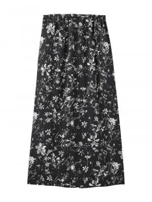 マタニティ スカート|Iラインロングスカート　マタニティ・産後【出産後も長く使える】|ブラック