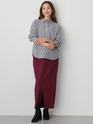 マタニティ スカート|【選んでオトクな割引キャンペーン対象】ベイカーナロースカート マタニティ・産後 【出産後も長く使える】|ボルドー