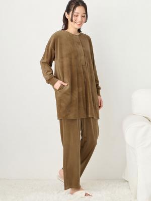 マタニティ パジャマ・ルームウェア|ソフトコールパジャマ マタニティ・授乳服【出産後も長く使える】|モカ