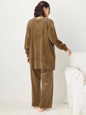 マタニティ パジャマ・ルームウェア|ソフトコールパジャマ マタニティ・授乳服【出産後も長く使える】|モカ