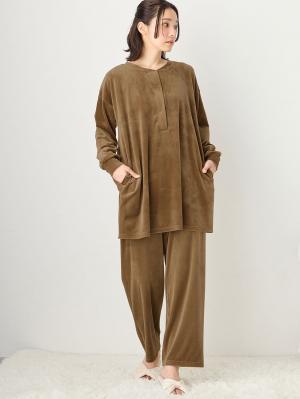 マタニティ パジャマ・ルームウェア|ソフトコールパジャマ マタニティ・授乳服【出産後も長く使える】|モカ