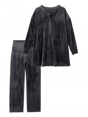 ソフトコールパジャマ マタニティ・授乳服【出産後も長く使える】 10439