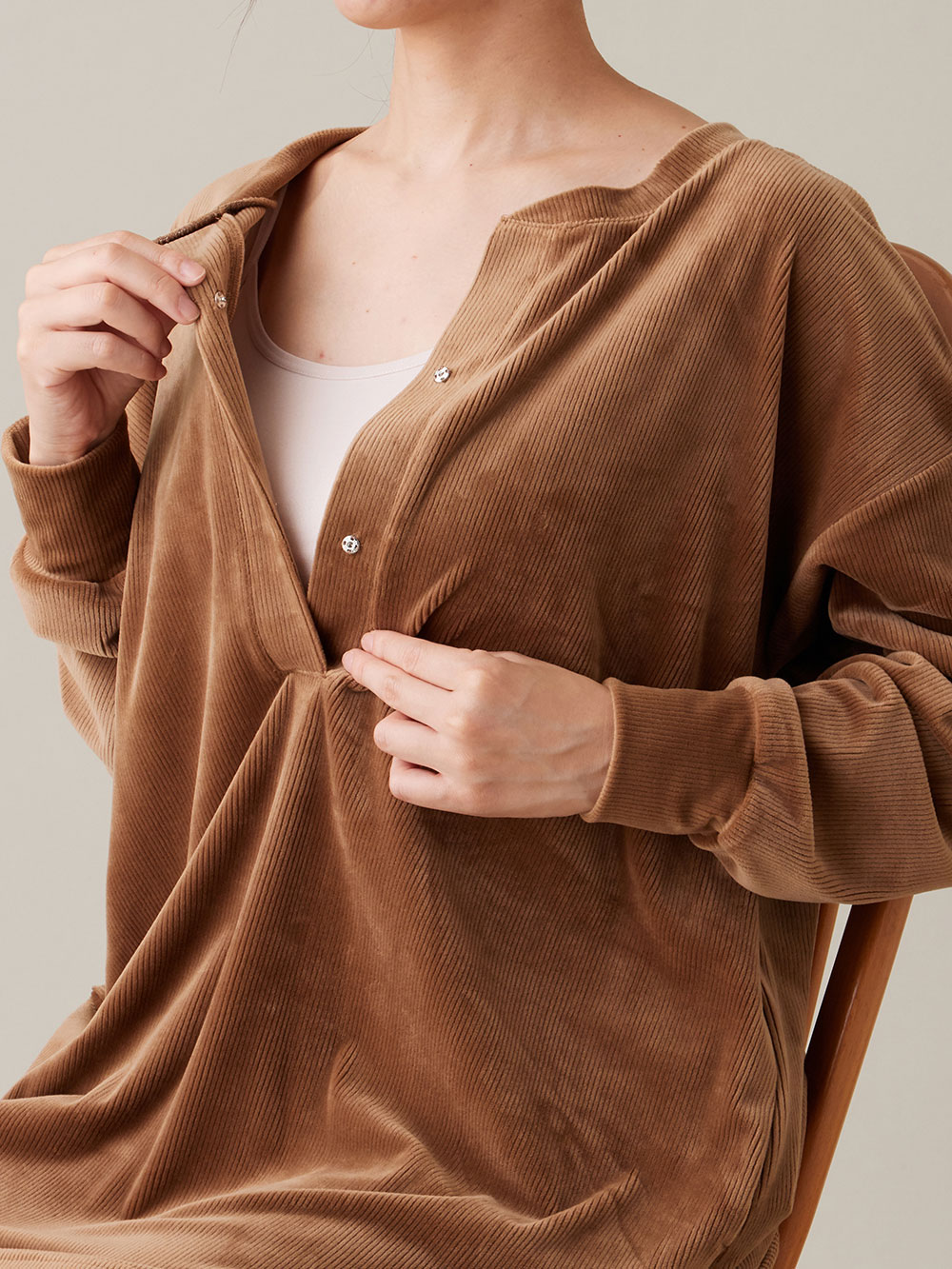 マタニティ パジャマ・ルームウェア|ソフトコールパジャマ マタニティ・授乳服【出産後も長く使える】