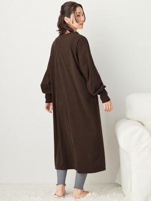 マタニティ パジャマ・ルームウェア|前開きルームウェアワンピース マタニティ・授乳服【出産後も長く使える】|ブラウン