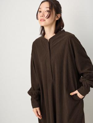 マタニティ パジャマ・ルームウェア|前開きルームウェアワンピース マタニティ・授乳服【出産後も長く使える】|ブラウン