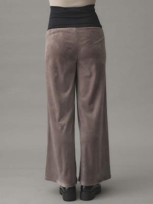 マタニティ パンツ|ストレッチベロアワイドパンツ・ルームウェア  fairy（フェアリー）マタニティ・産後 【出産後も長く使える】