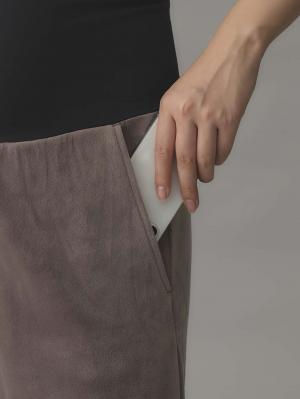 マタニティ パンツ|ストレッチベロアワイドパンツ・ルームウェア  fairy（フェアリー）マタニティ・産後 【出産後も長く使える】