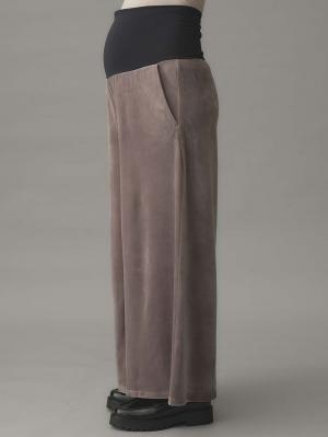 マタニティ パンツ|ストレッチベロアワイドパンツ・ルームウェア  fairy（フェアリー）マタニティ・産後 【出産後も長く使える】