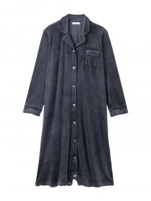 マタニティ パジャマ・ルームウェア|ストレッチベロア便利な2WAYワンピース fairy（フェアリー） パジャマ マタニティ・産後 【出産後も長く使える】|ネイビー