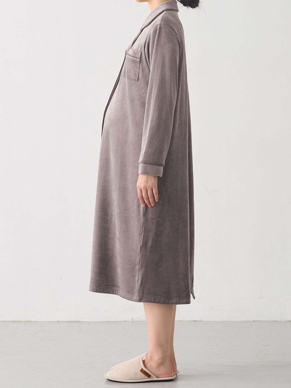 マタニティ パジャマ・ルームウェア|ストレッチベロア便利な2WAYワンピース fairy（フェアリー） パジャマ マタニティ・産後 【出産後も長く使える】