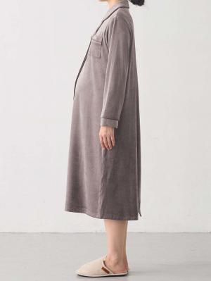 マタニティ パジャマ・ルームウェア|ストレッチベロア便利な2WAYワンピース fairy（フェアリー） パジャマ マタニティ・産後 【出産後も長く使える】