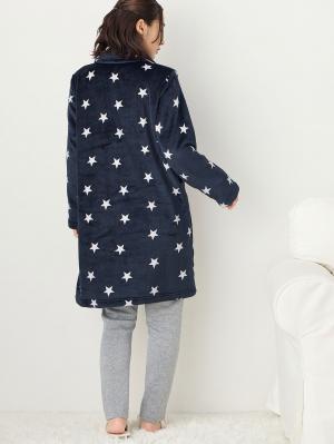 マタニティ パジャマ・ルームウェア|ふんわりあたたかサイドスリットトップス＋裏起毛パンツ fairy（フェアリー） マタニティ・産後 【出産後も長く使える】|ネイビー星柄